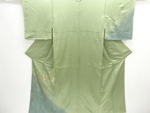 箔置き 秋草模様刺繍訪問着